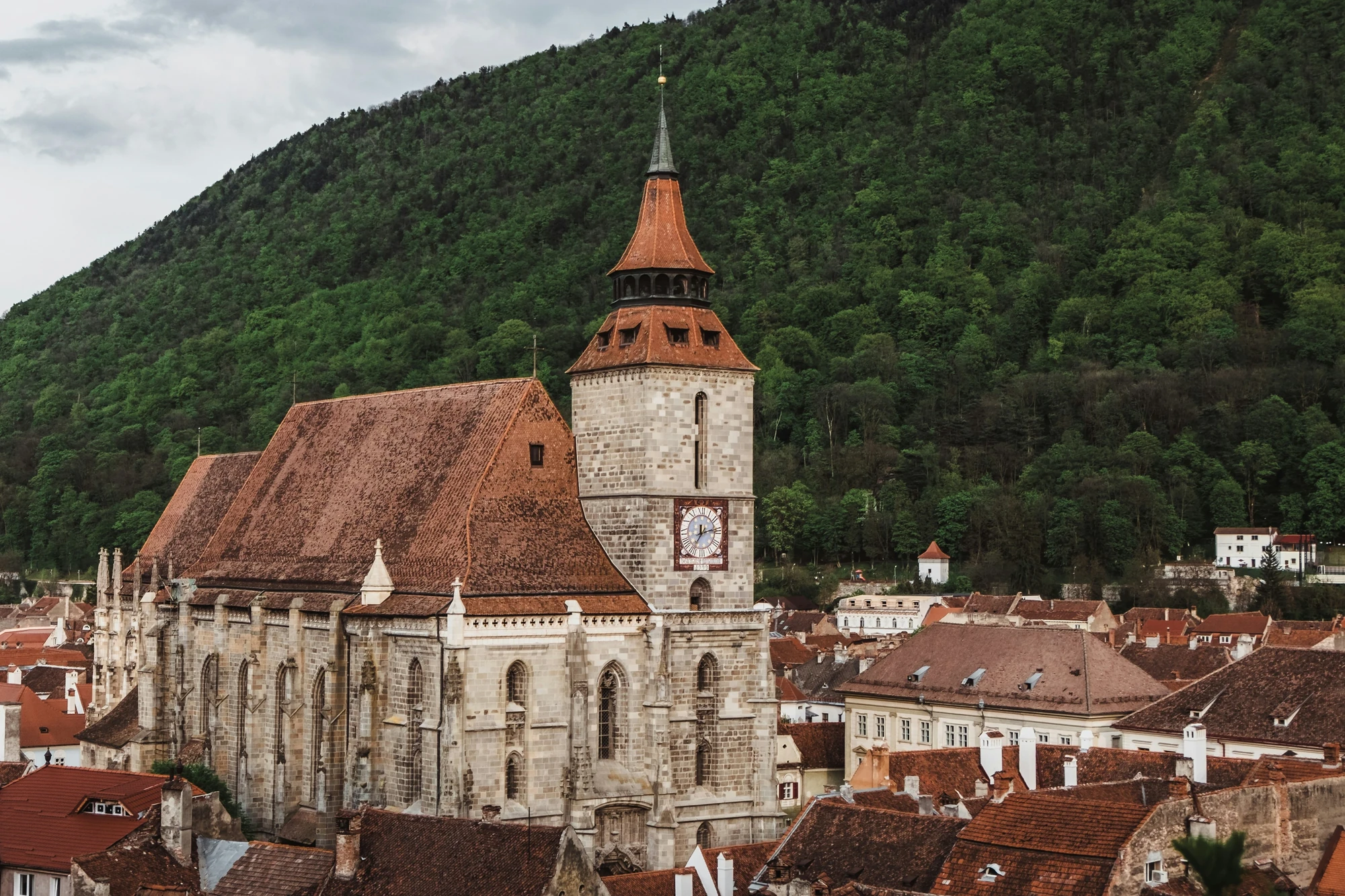 Day 9 Brașov - Council Square and Black Church backdrop